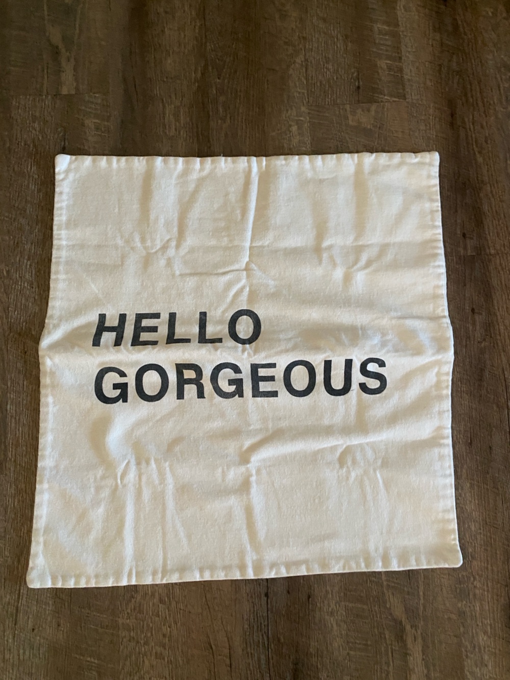 Sugarboo & Co. Hello Gorgeous White  Canvas Accent Pillow Cover